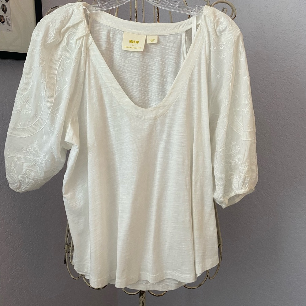 Maeve white blouse